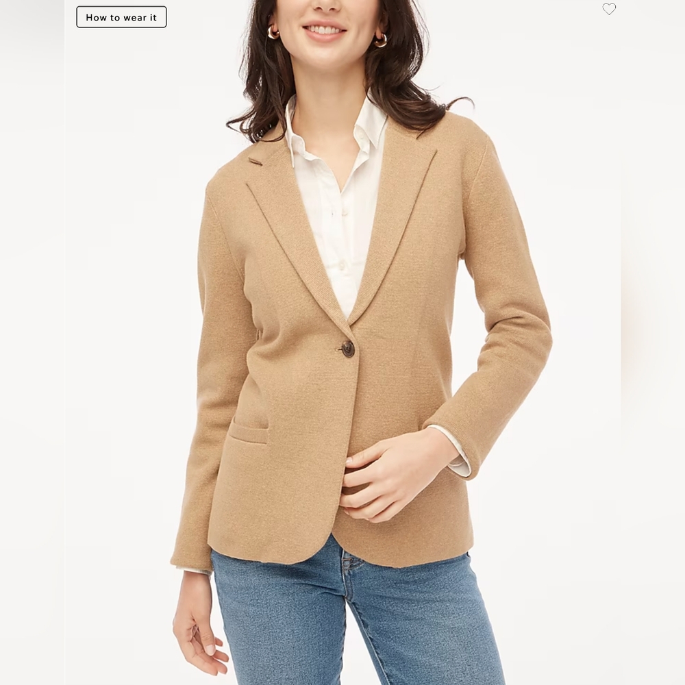 J. Crew Schoolboy Sweater Blazer NWOT